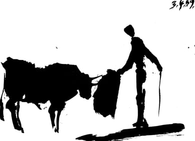 Pablo Picasso, Composition (Bloch 1276; Czwiklitzer 23), Toros y Toreros, Limited Edition Lithograph