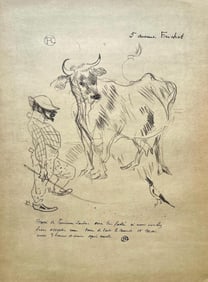 Henri de Toulouse-Lautrec, Composition, Derriere le miroir, Limited Edition Lithograph