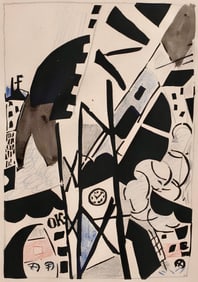 Jean Pougny, Composition, Pougny, dix linogravures originales, 1914-1920, Limited Edition Linocut