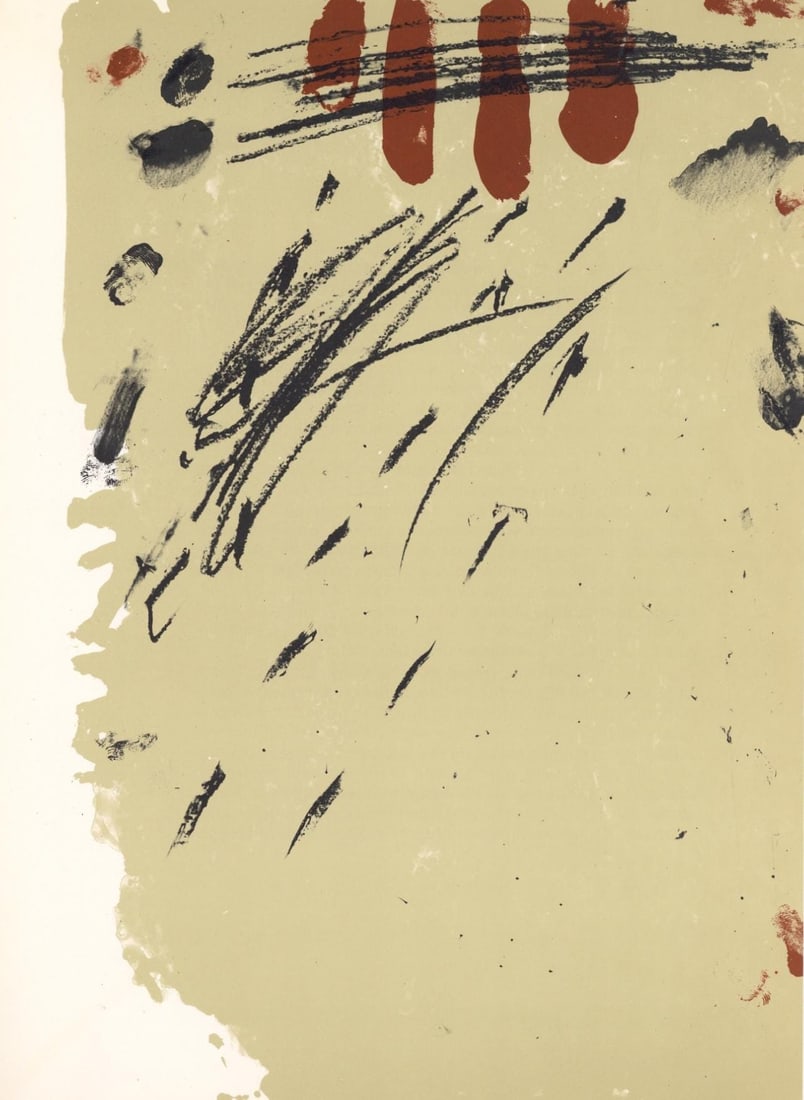 Antoni Tapies, Composition, Derriere le miroir, Limited Edition Lithograph (1 of 4)