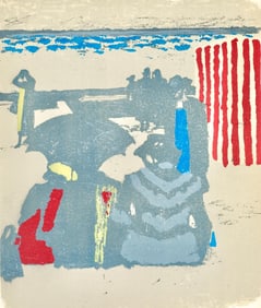 Maurice Brianchon, Saint-Jean-de-Luz, la plage, Prints from the Mourlot Press, Limited Edition