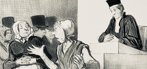 Honore Daumier, Composition, Honore Daumier, Law and Justice, Limited Edition Lithograph