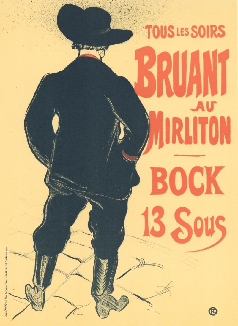 Henri de Toulouse-Lautrec, Bruant au Mirliton, Les Affiches De Toulouse-Lautrec, Limited Edition (1 of 4)