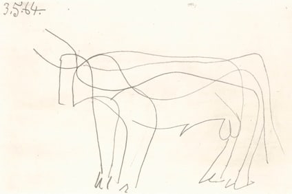 Pablo Picasso, 3.5.64. (Cramer 148), Le Gout du Bonheur, Limited Edition Mixed Media Lithograph