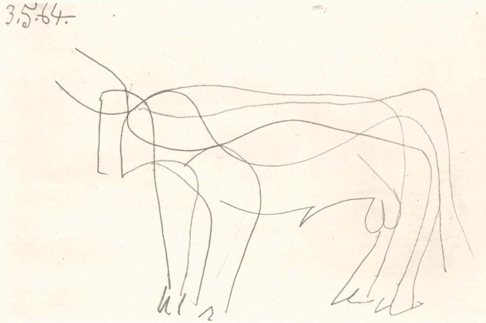 Pablo Picasso, 3.5.64. (Cramer 148), Le Gout du Bonheur, Limited Edition Mixed Media Lithograph (1 of 4)