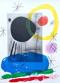 Joan Miro, Composition (Cramer 102; Mourlot 428-449), Derriere le miroir, Limited Edition Lithograph