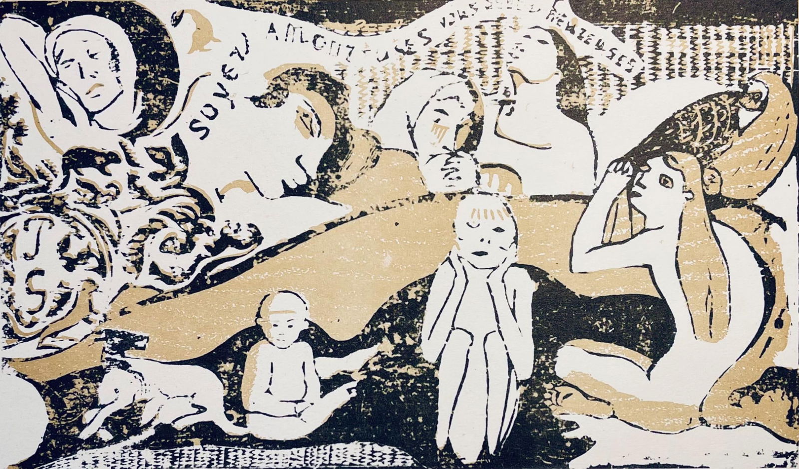 Paul Gauguin, Be in Love and You will be Happy, Limited Edition Woodcut (1 of 4)