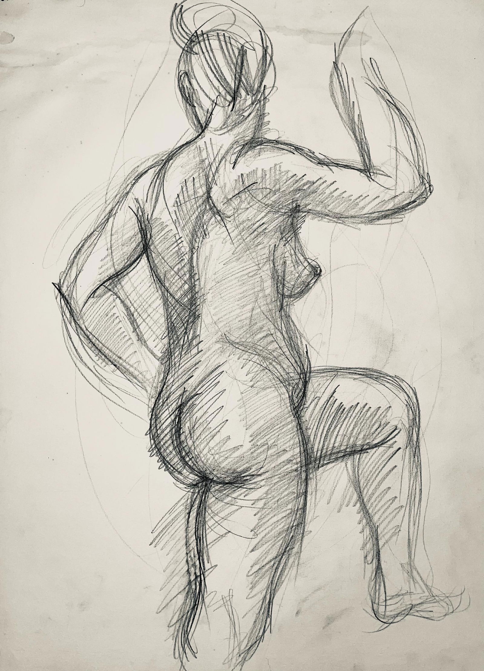 Ian Hornak, Renaissance Female Nude Figure Study, 1963, Original Drawing (1 of 4)