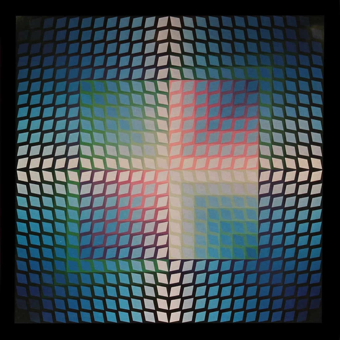Victor Vasarely, Composition, Progressions I, Limited Edition Heliogravure (1 of 4)