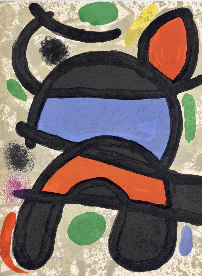 Joan Miro, Composition, Derriere le miroir, Limited Edition Lithograph (1 of 4)