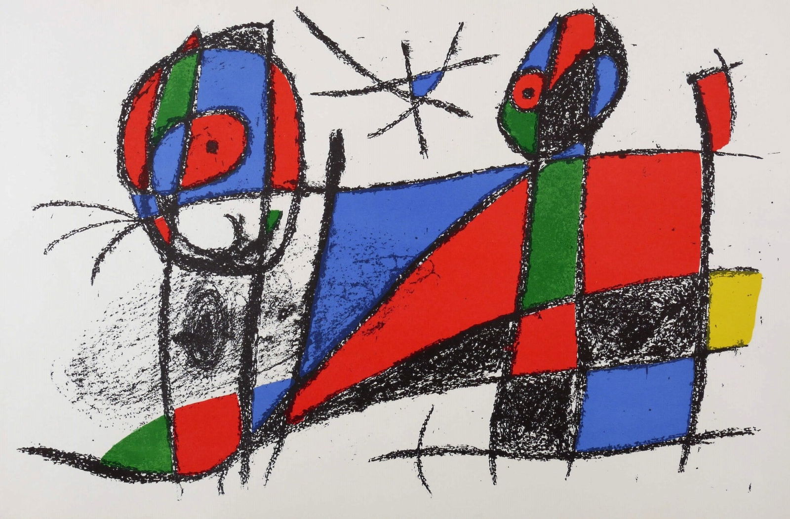 Joan Miro, Composition, (Cramer 198; Mourlot 1042), Joan Miro Lithographs, Limited Edition (1 of 4)