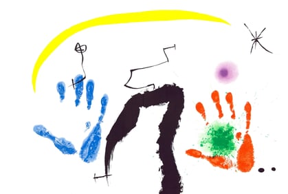 Joan Miro, Composition (Cramer 145; Mourlot, 738-740), Derriere le miroir, Limited Edition