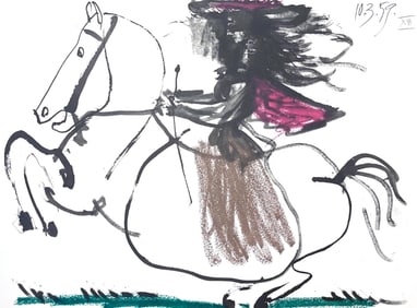 Pablo Picasso, Composition (Bloch 1276; Czwiklitzer 23), Toros y Toreros, Limited Edition Lithograph