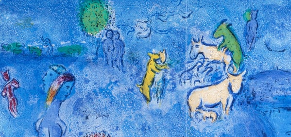 Marc Chagall, Le Printemps, Daphnis et Chloe, Limited Edition Heliogravure