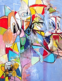 George Condo, Anthropology, Drawing Paintings, Limited Edition Four Color Process Print