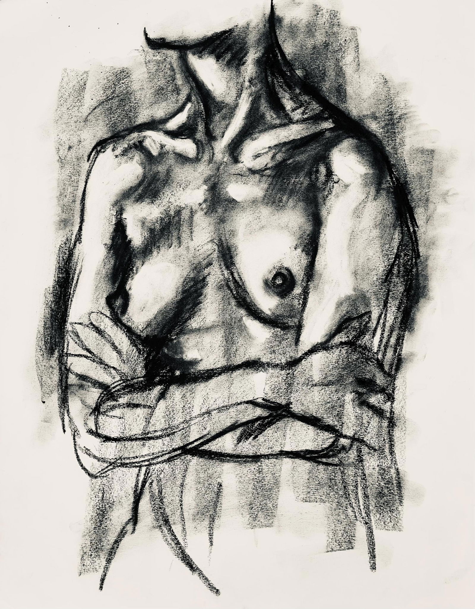 Ian Hornak, Renaissance Female Nude Figure Study, 1963, Original Drawing (1 of 4)