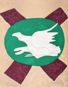 Georges Braque, Oiseau sur fond de X (Vallier 122), San Lazzaro et ses Amis, XXe siecle, Limited