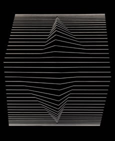 Victor Vasarely, Composition, Ondulatoires, Limited Edition Heliogravure