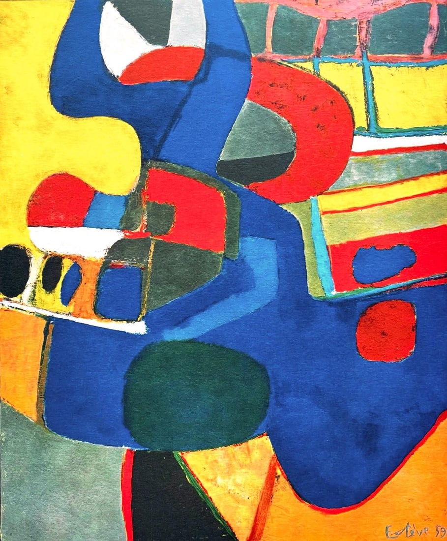 Maurice Esteve, Centre domine, Maurice Esteve, Peintres d'aujourd'hui, Limited Edition Heliogravure (1 of 4)