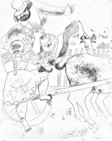 Marc Chagall, L'indication de la route (Cramer 17), Nicolas Gogol, Les Ames mortes, Limited Edition