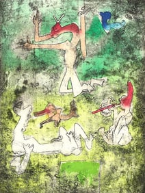 Roberto Matta, Composition (Sabatier 393), Centre Noeuds, Limited Edition Etching