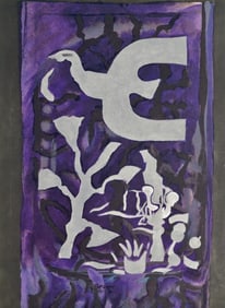Georges Braque, Composition, Derriere le miroir, Limited Edition Lithograph