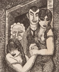 Marcel Gromaire, Composition, Vers un monde volage, Limited Edition Etching