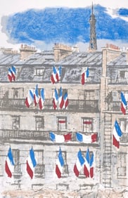 Maurice Brianchon, Le Tricolore, Regards sur Paris, Limited Edition Lithograph