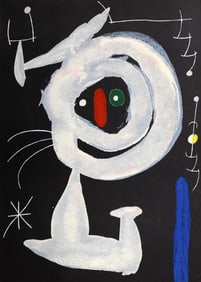 Joan Miro, Composition (Cramer 112; Mourlot 439-442), Derriere le miroir, Limited Edition Lithograph