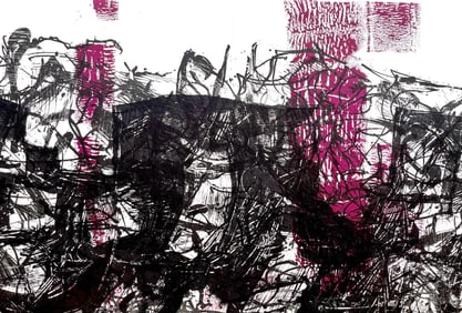 Jean-Paul Riopelle, Composition, Derriere le miroir, Limited Edition Lithograph