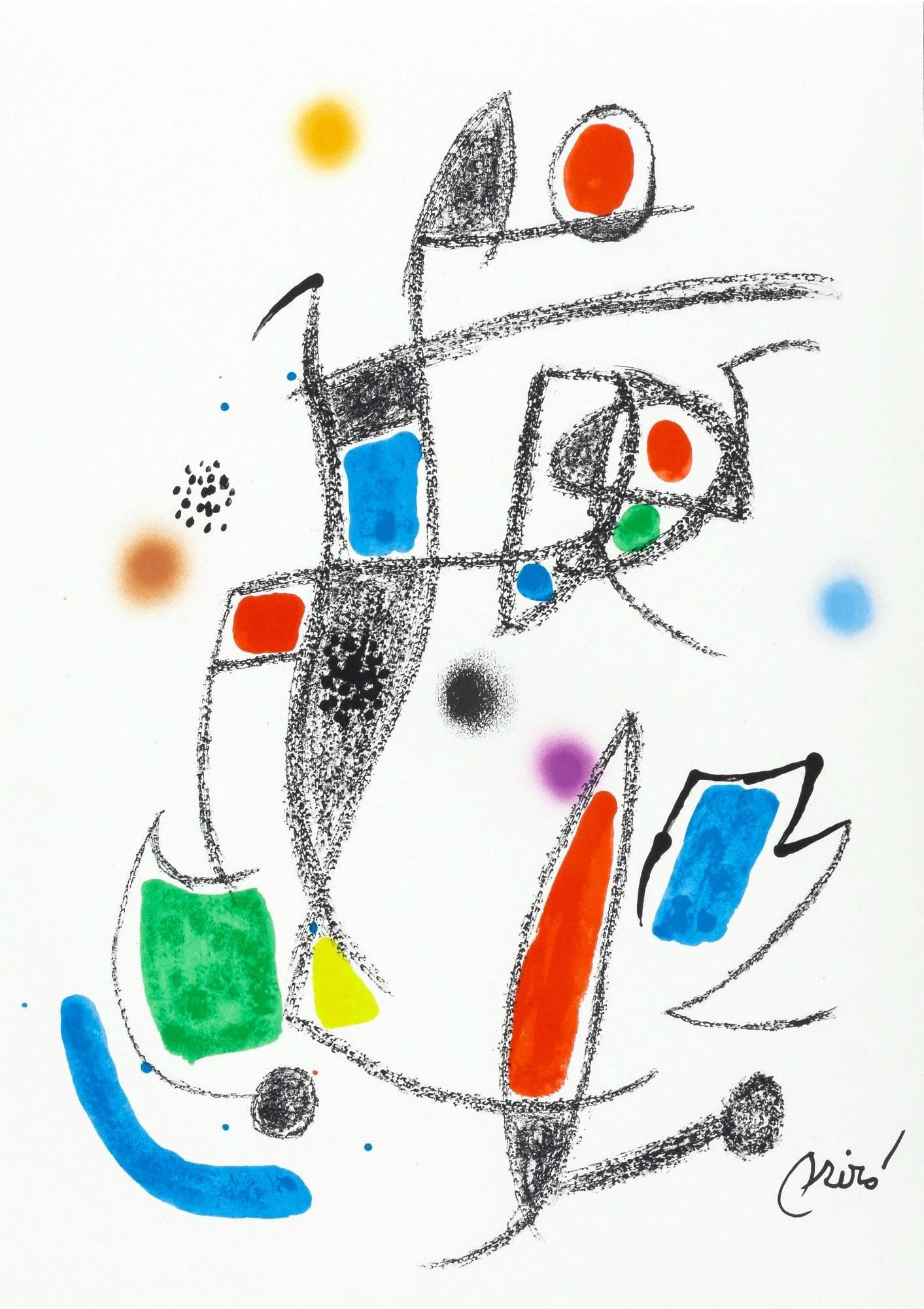 Joan Miro, Composition (Mourlot, 1051-1072), Maravillas con Variaciones acrosticas en el Jardin de (1 of 4)