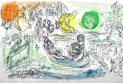 Marc Chagall, Composition (Cramer 33; Mourlot 176), Derriere le miroir, Limited Edition Lithograph