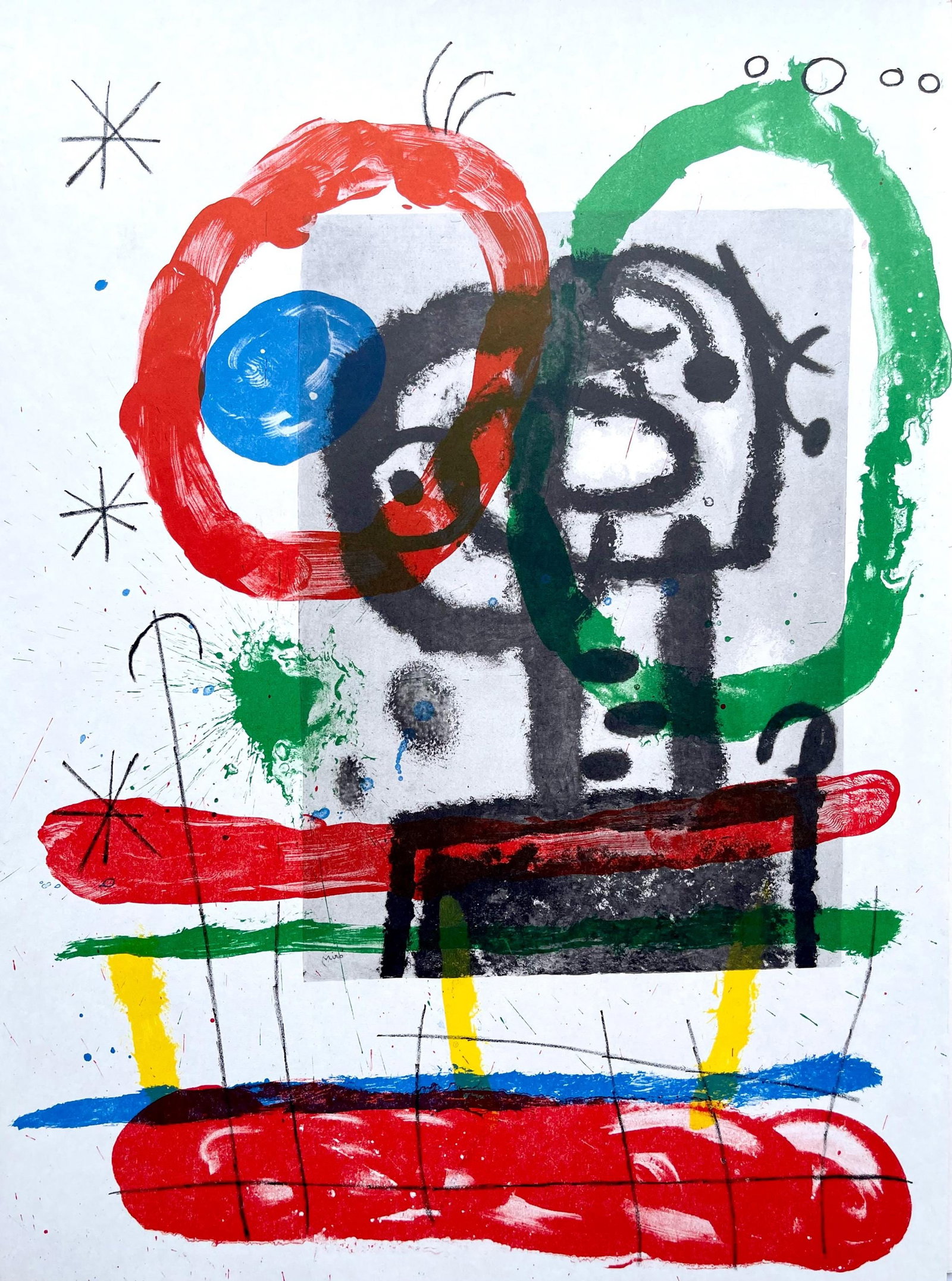 Joan Miro, Composition (Cramer 102; Mourlot 428-449), Derriere le miroir, Limited Edition Lithograph (1 of 4)