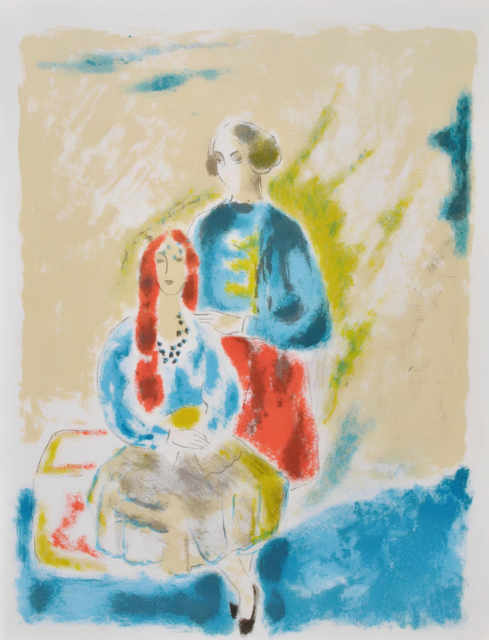 Jules Cavailles, Composition, Œuvres completes d'Albert Camus, Limited Edition Lithograph: Lithograph on velin d'Arches filigrane paper. Paper Size: 11 x 8.5 inches. Excellent condition. Inscription: Unsigned and unnumbered, as issued. Notes: From the volume, Œuvres completes d'Albert Camu