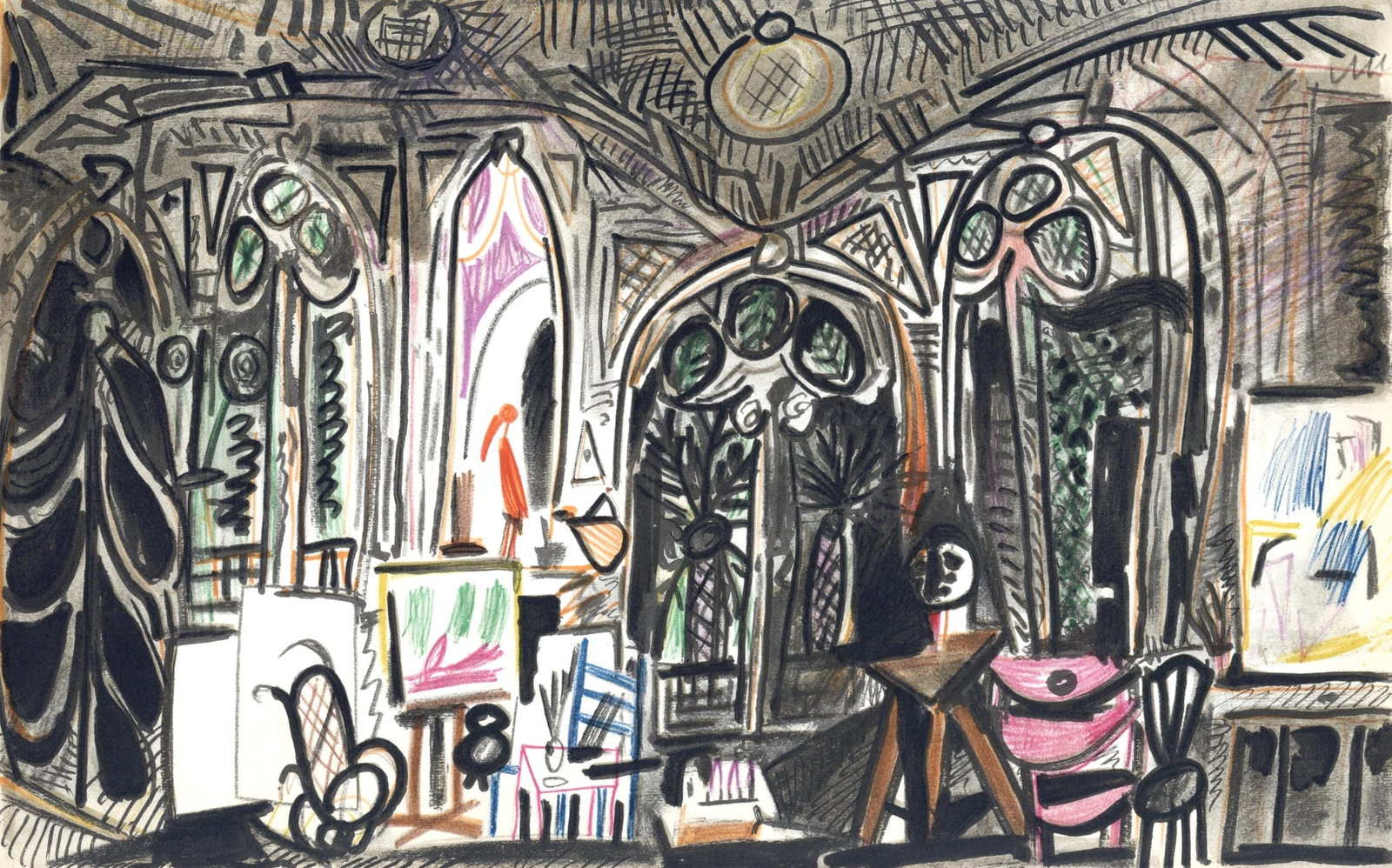 Pablo Picasso, Composition (Cramer 101), Carnet de la Californie, Limited Edition Collotype (1 of 4)