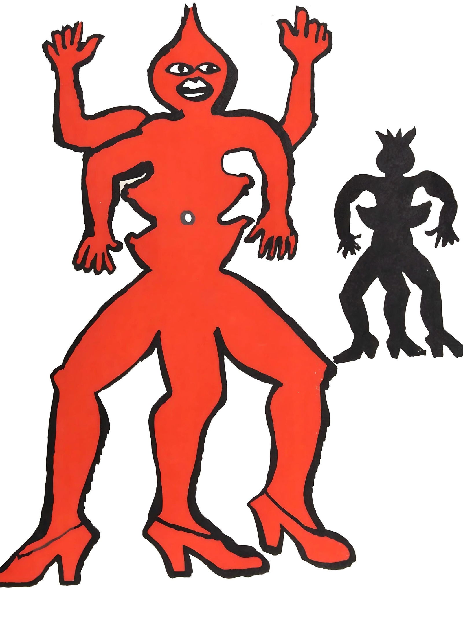 Alexander Calder, Une famille de la-bas II, Derriere le miroir, Limited Edition Lithograph: Lithograph on velin paper. Paper Size: 15 x 11 inches. Inscription: Unsigned and unnumbered, as issued. Condition: Very good/excellent, consistent with age. Notes: From the folio, Derriere le miroir,