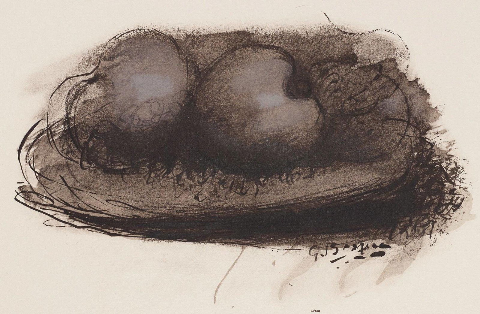 Georges Braque, Composition, Braque Espaces, 13 Dessins, Lavis, Aquarelles, Limited Edition (1 of 4)