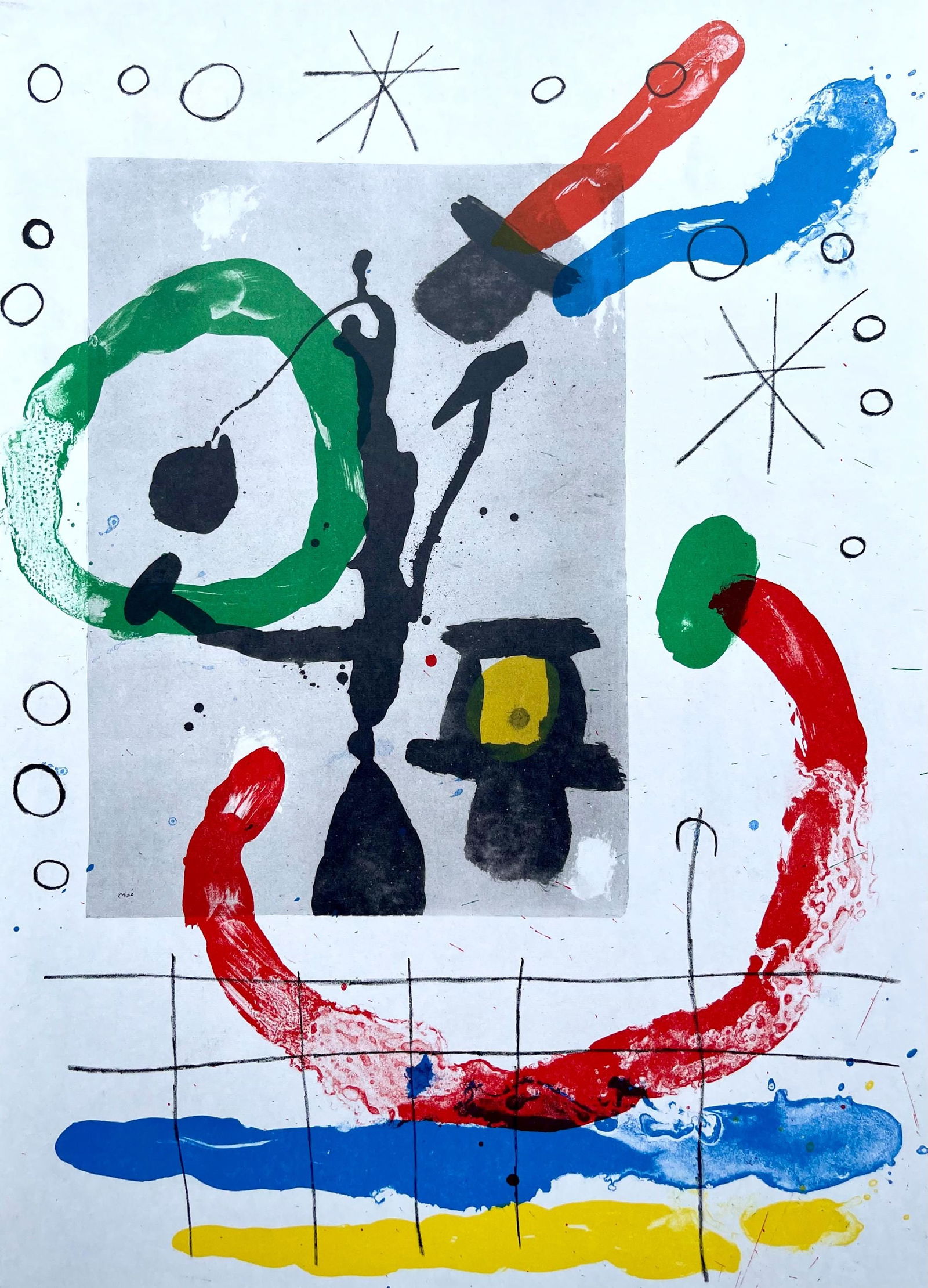 Joan Miro, Composition (Cramer 102; Mourlot 428-449), Derriere le miroir, Limited Edition Lithograph (1 of 4)