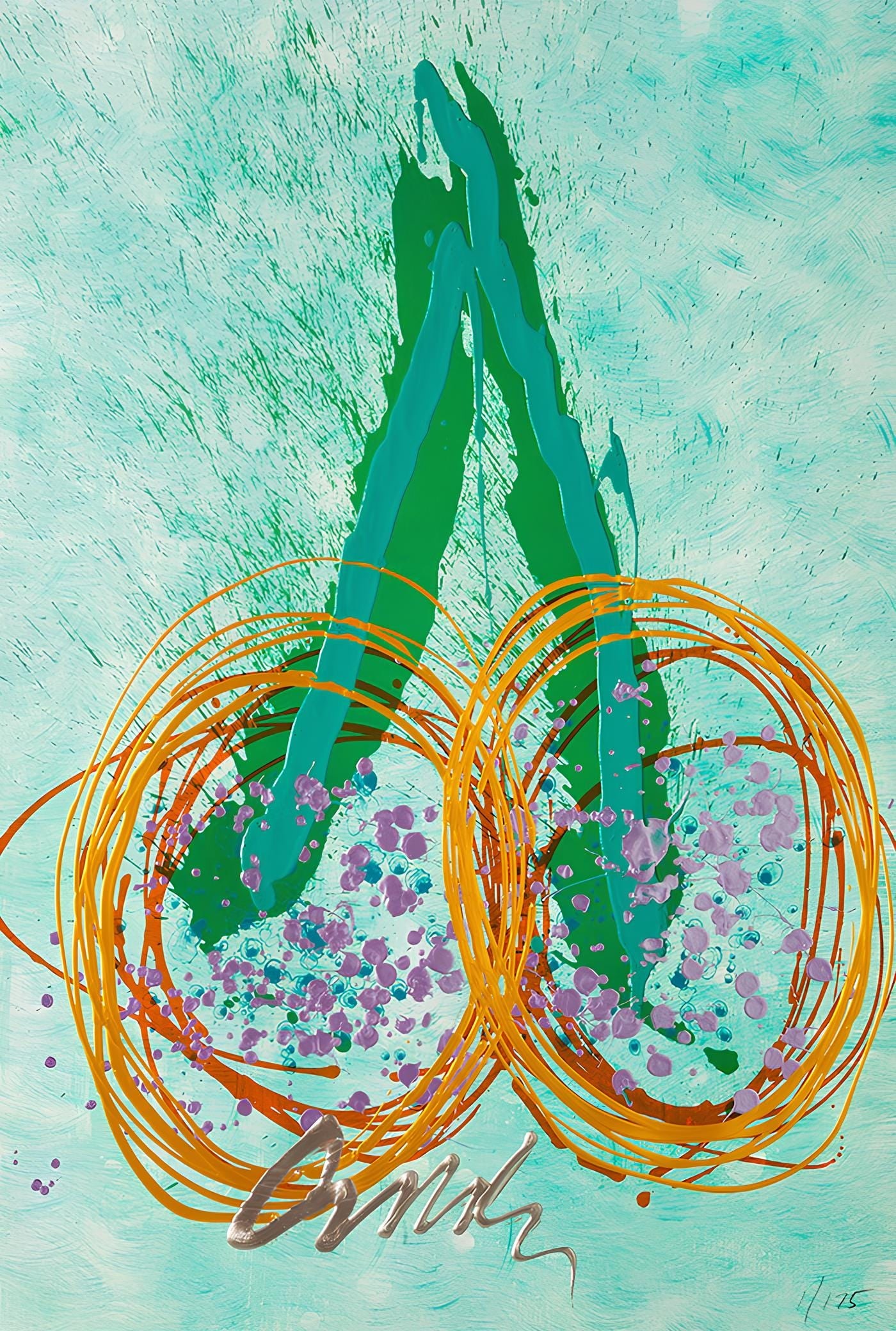 Dale Chihuly, Composition, Float Series, Limited Edition Mixed Media Lithograph (1 of 4)