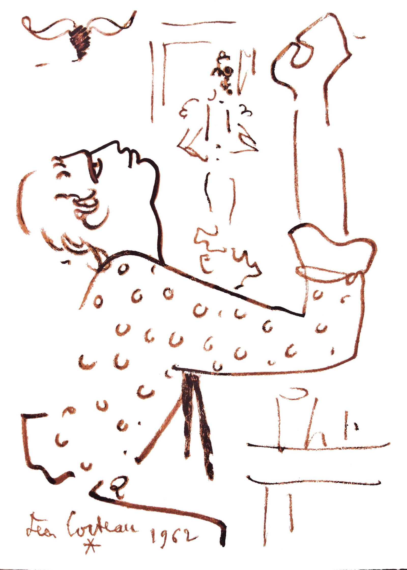 Jean Cocteau, Flamenco, Taureaux, Lithographies de Jean Cocteau, Limited Edition Lithograph (1 of 4)