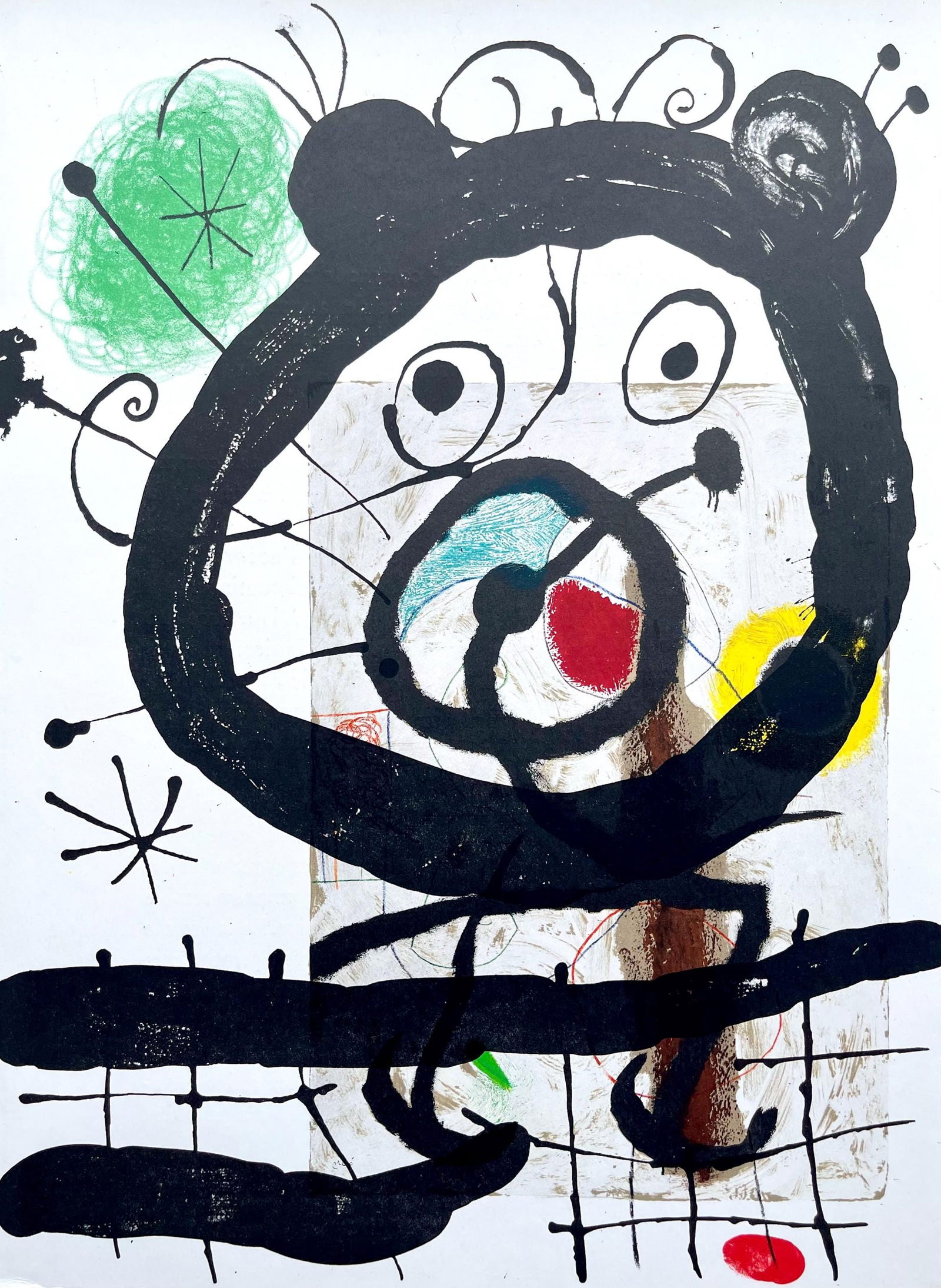 Joan Miro, Composition (Cramer 102; Mourlot 428-449), Derriere le miroir, Limited Edition Lithograph (1 of 4)