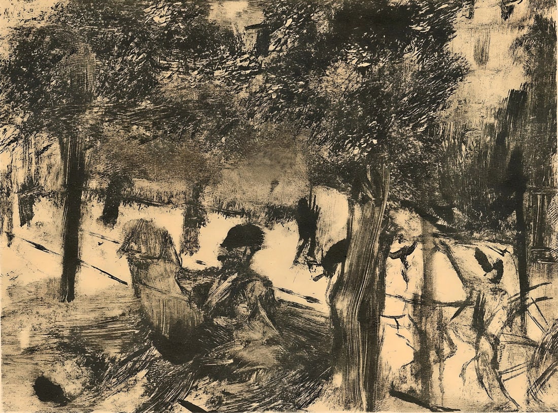 Edgar Degas, Avenue du Bois-de-Bologne, E. Degas Monotypes, Limited Edition Monotype (1 of 4)