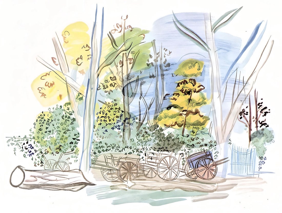 Raoul Dufy, Le cimetiere des carrioles, Vacances forcees (1 of 4)