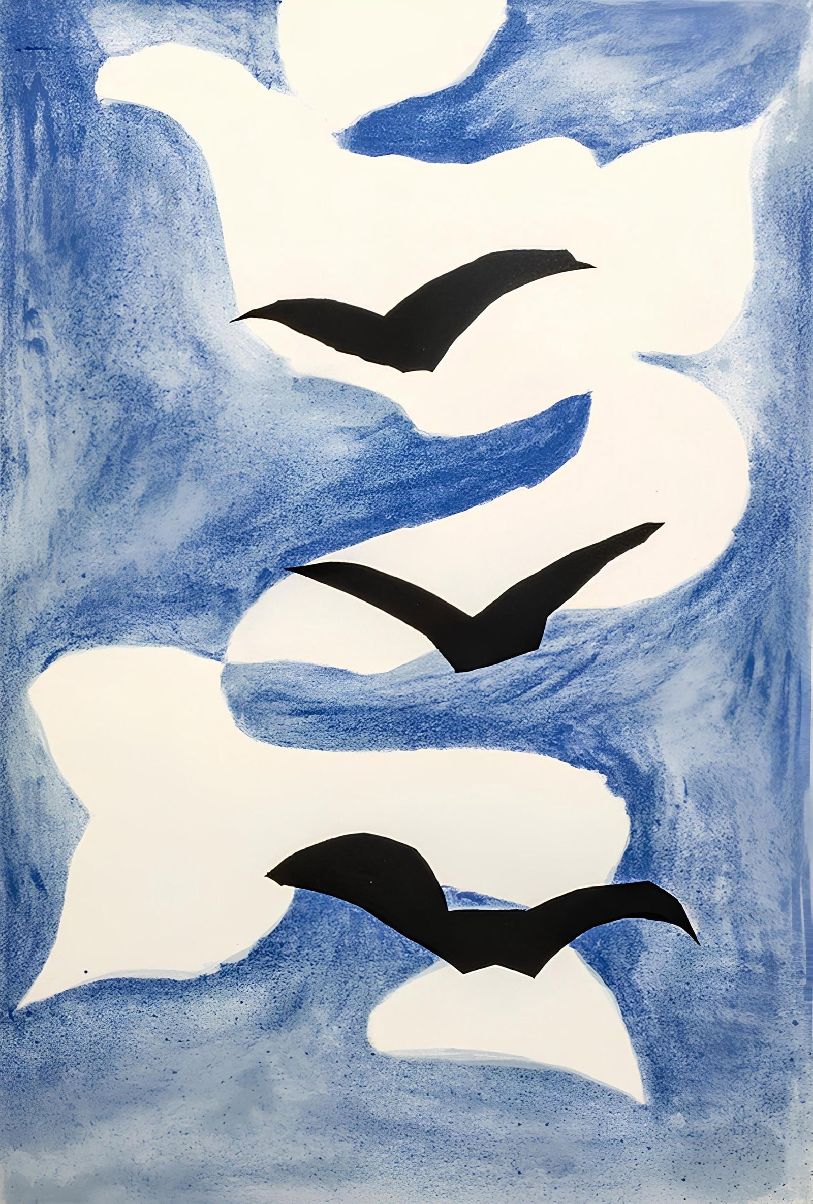Georges Braque, Composition (Vallier 137), Resurrection de l'oiseau, Limited Edition Lithograph (1 of 4)