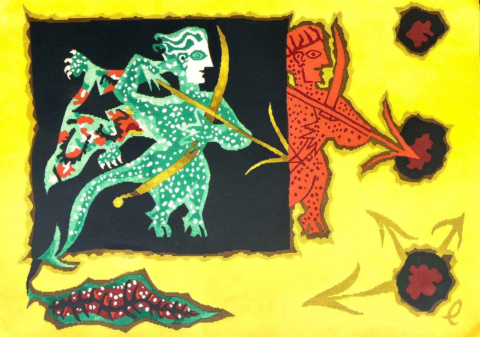 Jean Lurcat, Le Sagitaire (Sagittarius), Les Signes du zodiaque, Limited Edition Lithograph (1 of 4)