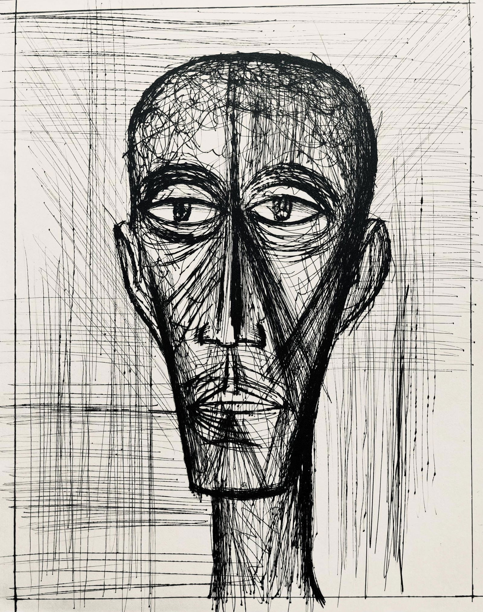 Bernard Buffet, Composition (Reinz 208-222), Voyages Fantastiques, Limited Edition Etching (1 of 4)