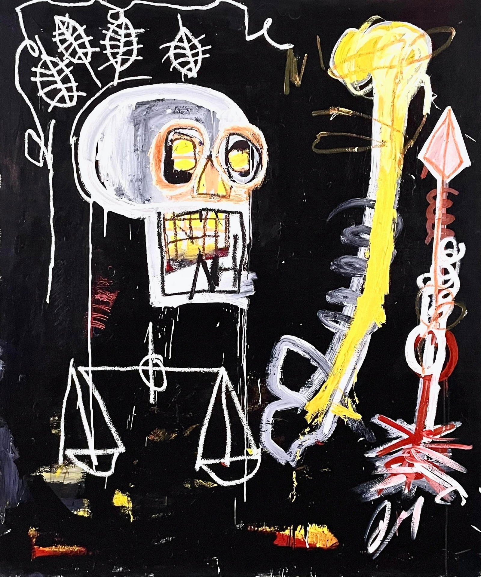 Jean-Michel Basquiat, Black Skull, Official Edition Archival Pigment Print: Archival pigment print on semi-gloss archival paper. Paper Size: 24 x 18 inches. Inscription: Unsigned and unnumbered, as issued. Condition: Excellent. Notes: Licensed by Artestar, New York; published