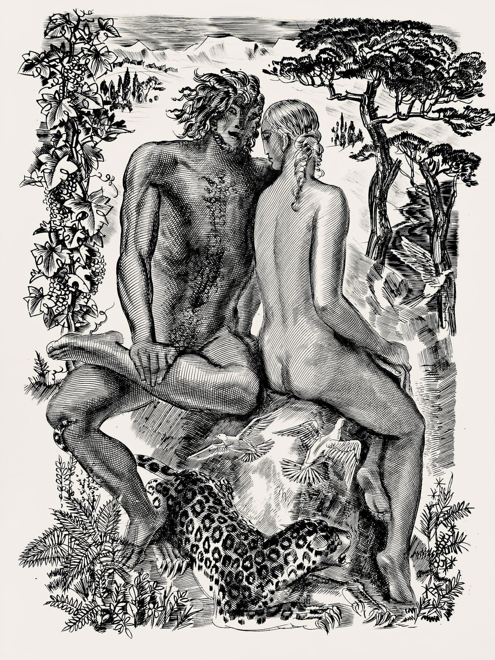 Albert Decaris, Composition, Portrait de A. Decaris, Limited Edition Engraving (1 of 4)