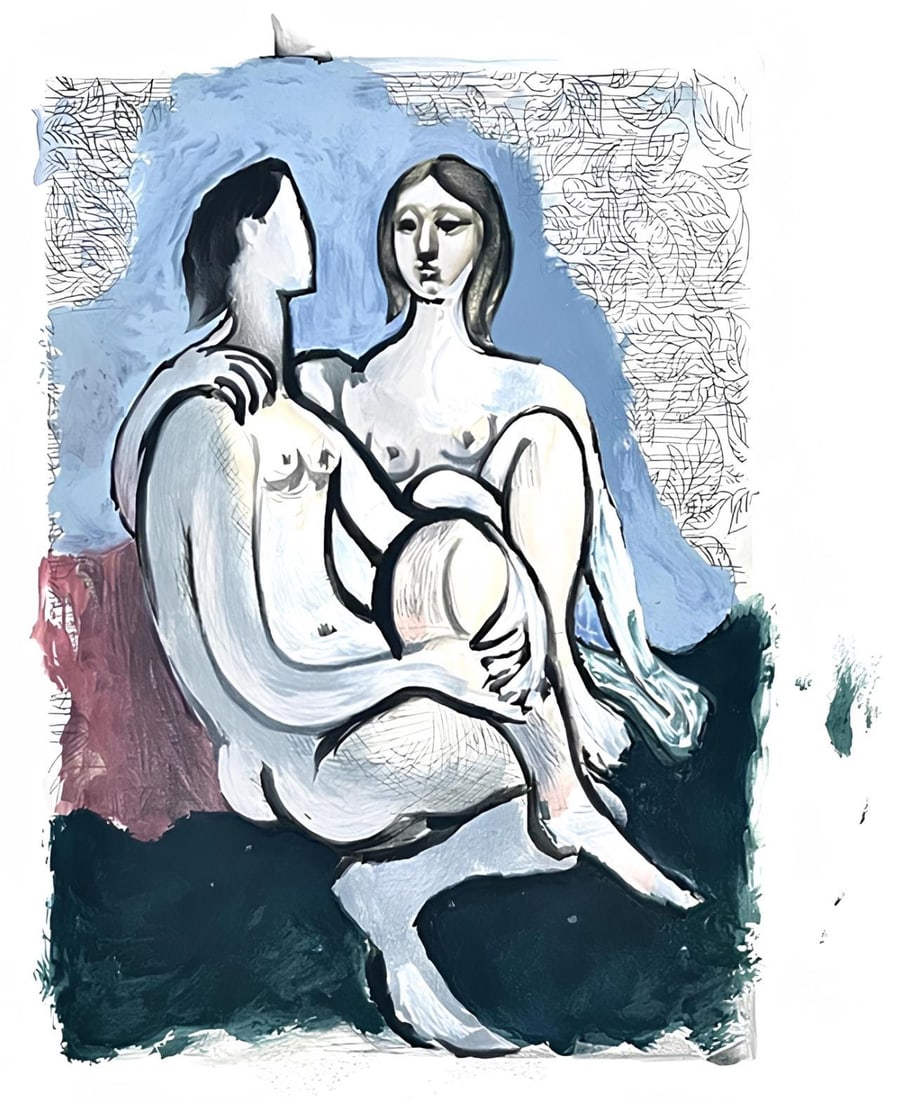 Pablo Picasso, La Couple, Marina Picasso Collection, Official Limited Edition Lithograph (1 of 4)