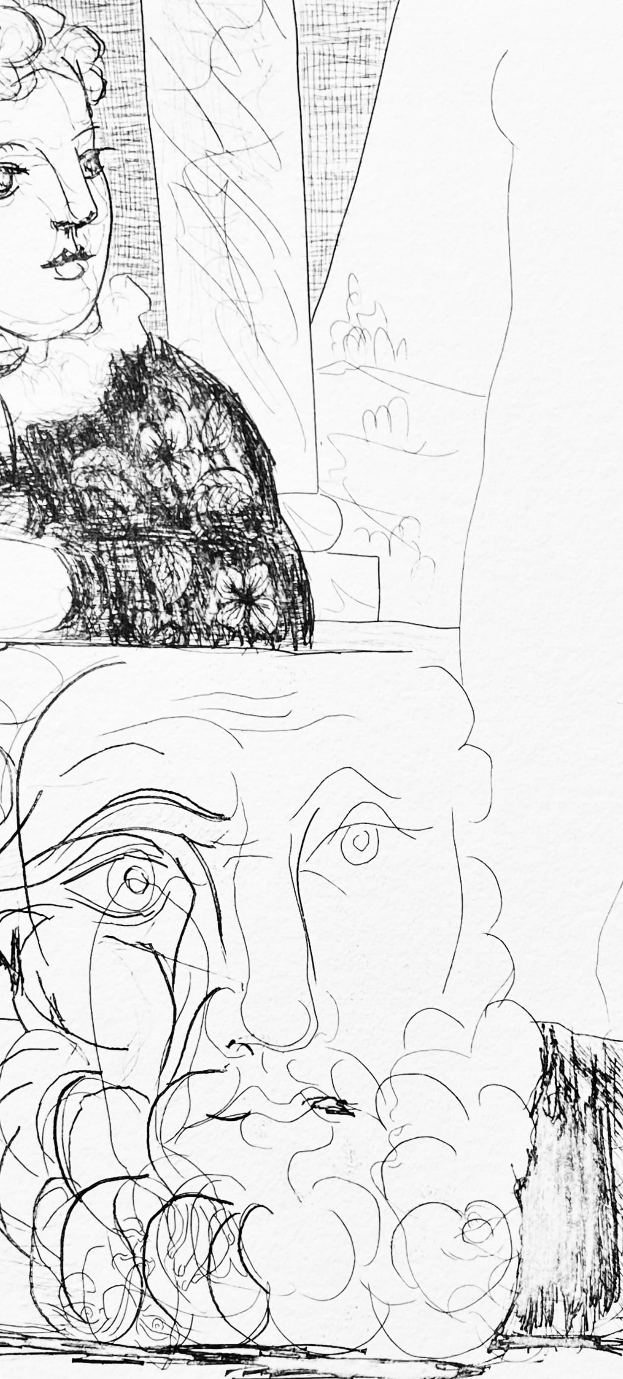 Pablo Picasso, La Bonne dans l'Atelier de Sculpture, Suite Vollard, Fac-simile Signed, Limited - 3